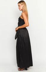 Dayton Black Strapless Maxi Dress