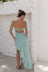 Love Affair Strapless Maxi Dress Sage