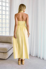 Heart Of Ours Halter Maxi Dress Yellow