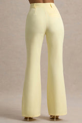 Jada | Lemon Tailored Flared-Leg Trousers
