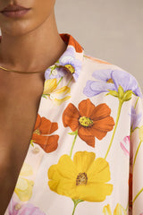 Lolite | Bright Floral Print Long-Sleeve Shirt