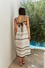 Summer Soirée Midi Dress Natural