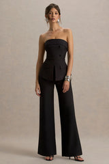 Noemi | Black Bandeau Tailored Jumpsuit
