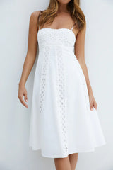 Celestial  Midi Dress White
