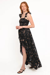 Orielle Maxi Dress - Black/Beige Floral