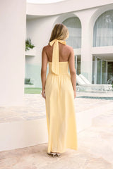 Arrietty Halter Maxi Dress Yellow