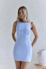 Kiss Me Quick Mini Dress Blue