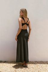 Dancing Till Dark Maxi Dress Black