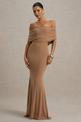 Bowden | Mocha Bardot Maxi Dress