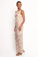 Brissa Maxi Dress - Yellow Floral