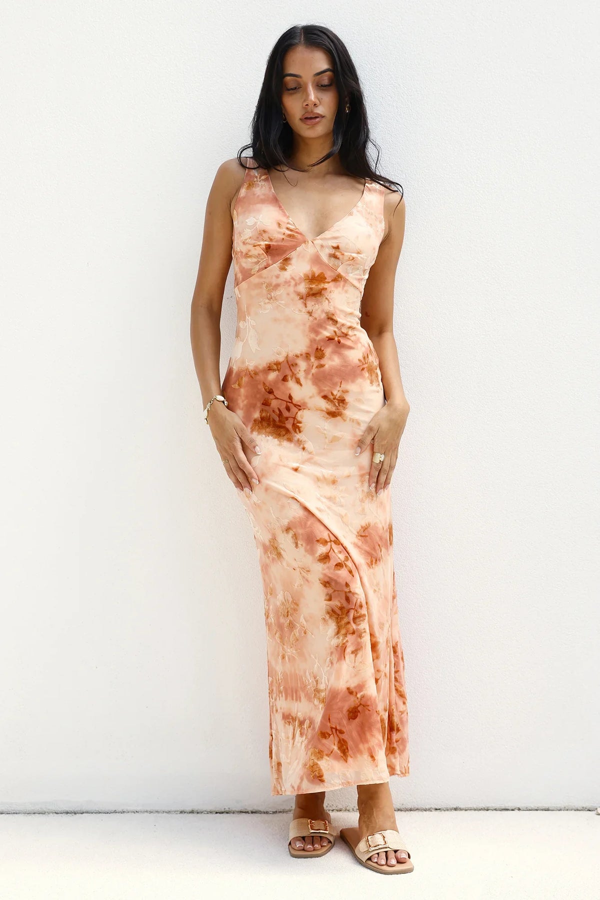 Seafoam Dreams Maxi Dress Orange
