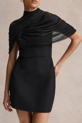 Veda | Black Square-Neck Mini Dress