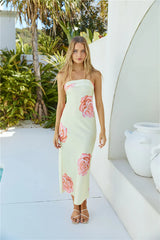 Summer Love Strapless Maxi Dress Yellow