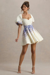 Tapia | Wisteria Print Belted Mini Dress