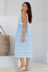 Summer Soirée Midi Dress Blue