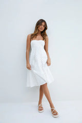Celestial  Midi Dress White
